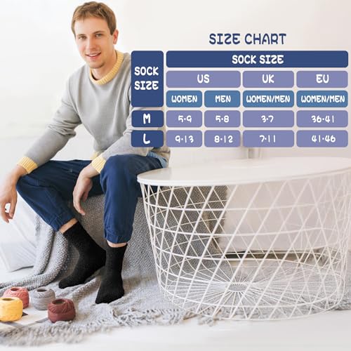 DYW Mens Fuzzy Slipper Socks Super Soft Cozy Fluffy Winter Warm Sleeping Socks4