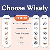 Non Toxic Chopping Board for Kitchen. Made from FSC-Certified Acacia Wood, Conditioned with Food-Safe Beeswax, Flaxseed Oil & Lemon Oil. 41 x 28 cm by Ziruma - Image 4