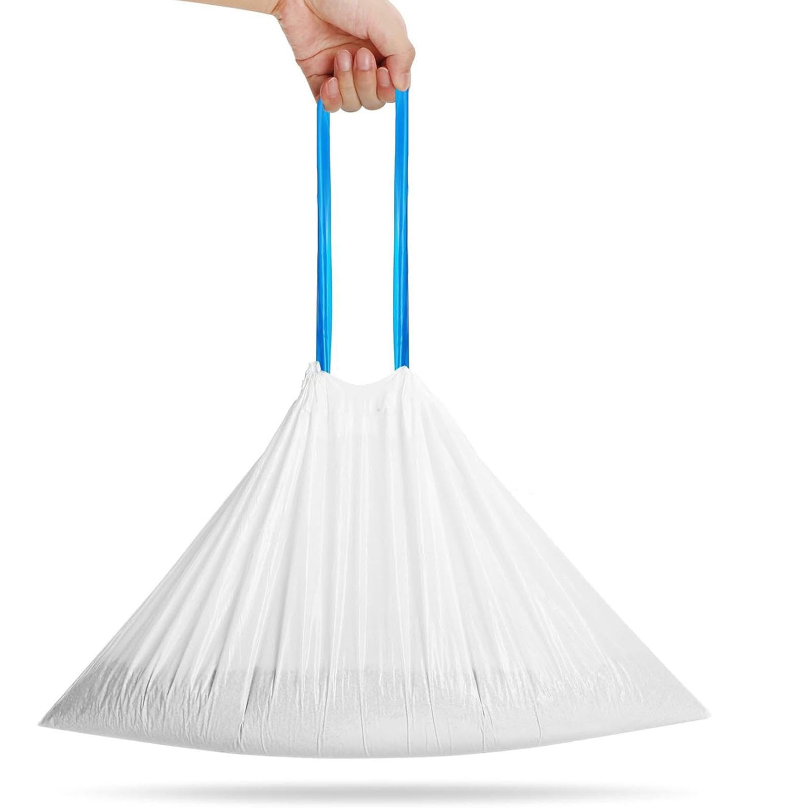 60 Piezas Bolsas para Arena de Gato Bolsas con Cordón Revestimiento Desechable Material HDPE Extragrueso Adecuado para Limpieza Diaria Viajes Uso, Cordón Azul, Individual