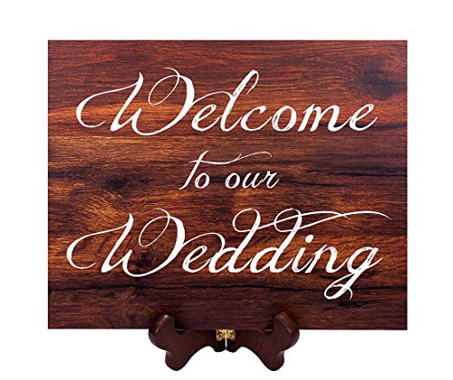 2 City Geese Wedding Signs | Rustic Wood Look Wedding Sign Set With Welcome To Our Wedding, Please Sign Our Guest Book, Cards And Gifts, And Please Take One Cardstock Signs #TOP4