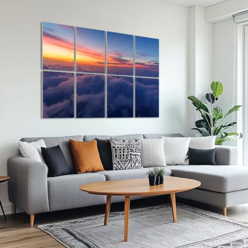 Paneles acústicos decorativos autoadhesivos 8 piezas 48"x32" absorción de sonido diseño puesta de sol miniatura 6