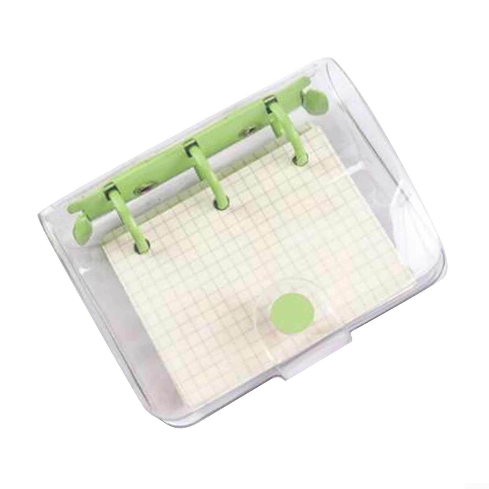 3 Hole For Ring Binder for Mini 3 Format Loose Leaf Paper Used in Weekly Planners Hand Books Journals and Scrapbooking (green)