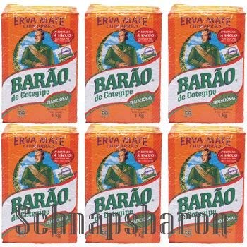 Erva Mate Barao Tradicional- brasilianischer Tee 6 x 1000 Gramm