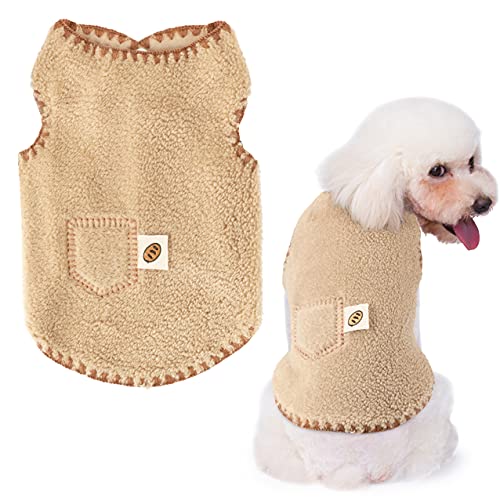 Oslueidy Abrigo para Perros,Chaleco de Invierno para Perros Ropa cálida para Mascotas Disfraz de Navidad para Cachorros con patrón Lindo Ropa para Perros pequeños medianos Chihuahua Peluche Cover