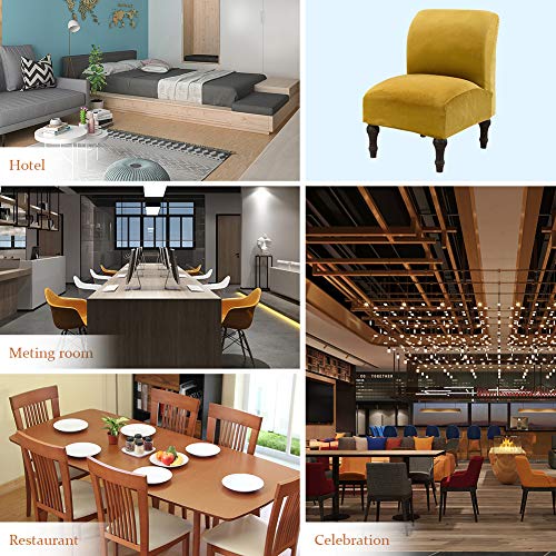 Armless Chair Slipcover Stretch,Velvet Spandex Slipper Chair Covers Accent Chair Cover Armchair Covers Furniture Protector Covers Removable Washable For Home Hotel Living Room #TOP6