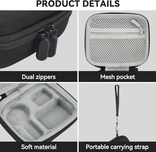 Image of M.G.R.J Portable Carrying Case Cover for Insta360 GO Ultra Action Camera (Hard|EVA|Black)