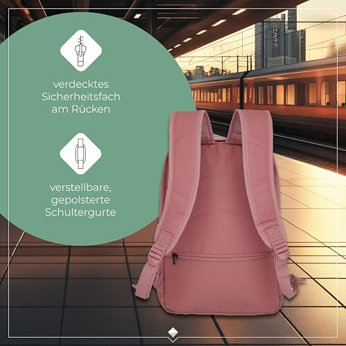 Travelite Handgepäck Rucksack mit gepoltertem Laptopfach, Laptop Rucksack 13 Zoll, KICK OFF, Tagesrucksack für Urlaub und Sport, 40 cm, 17 Liter