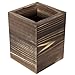 MyGift Rustic Brown Solid Wood Kitchen Countertop Utensil Holder, Cooking Utensil Crock and Flatware Storage Caddy