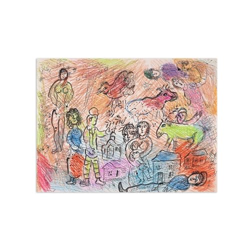 Reproduction sur toile Le village fait fête œuvre célèbre grand format 70x100cm pour décoration