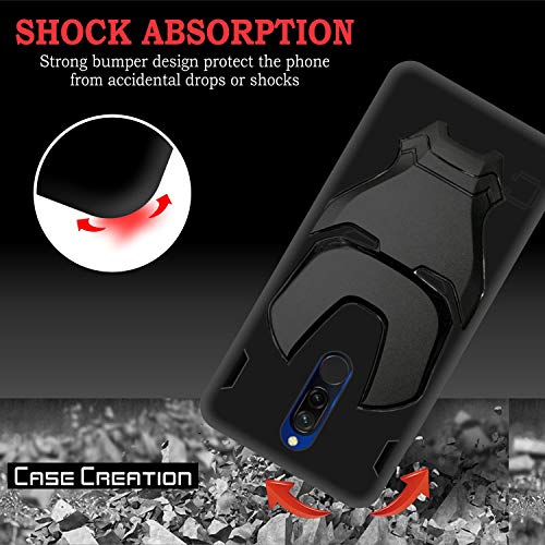 Image of COVERLY Official 3D Smooth Feel Avenger Logo Mask Soft Rugged Grip Iron Man Engraved Cartoon Movie Engraved Silicone Rubber Matte Back Cover for Xiaomi Redmi 8 / Redmi 8 - HD Black Avenger