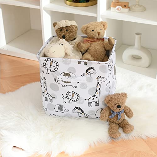2 Pack Baby Hamper Giraffe Storage Basket, Toy Storage Organizer Collapsible Laundry Baskets With Drawstring Closure Waterproof Round Nursery Hamper For Kid's Room, Baby Laundry, Home Decor #TOP4