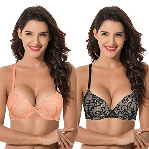 Soutien-gorge push-up grande taille pour un galbe parfait et un maintien optimal en lot de 2