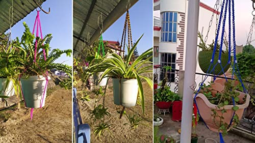 Plant Hanger Pack of 6,Hanging Plant pots Indoor Outdoor, Nylon Rope 22 inch (White)
