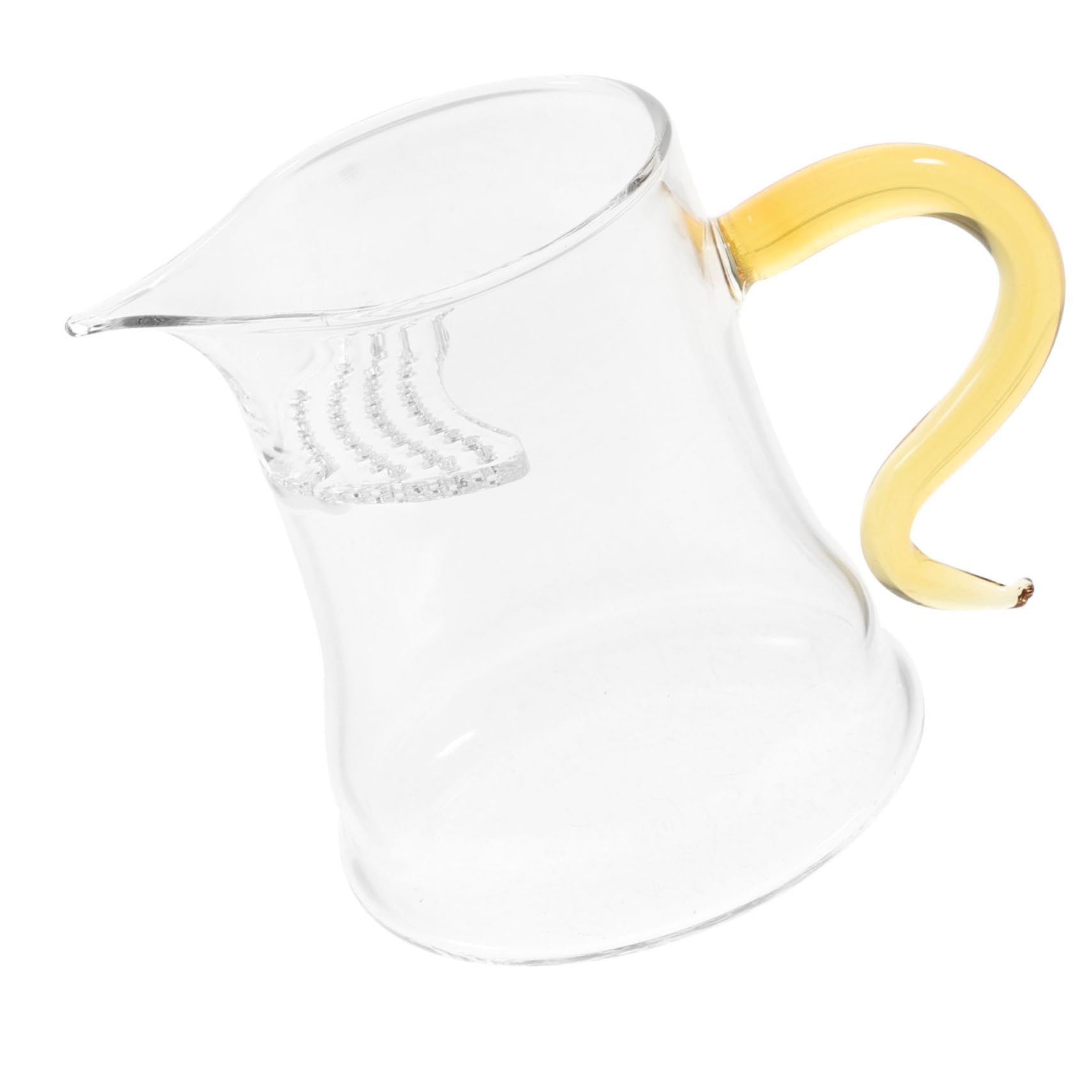 LABRIMP 耐熱ガラス製ティーピッチャーとハンドル付きコーヒーカップ 茶器セット 耐熱 耐冷仕様 飲料水差し 家庭用ティーディスペンサー お茶向け
