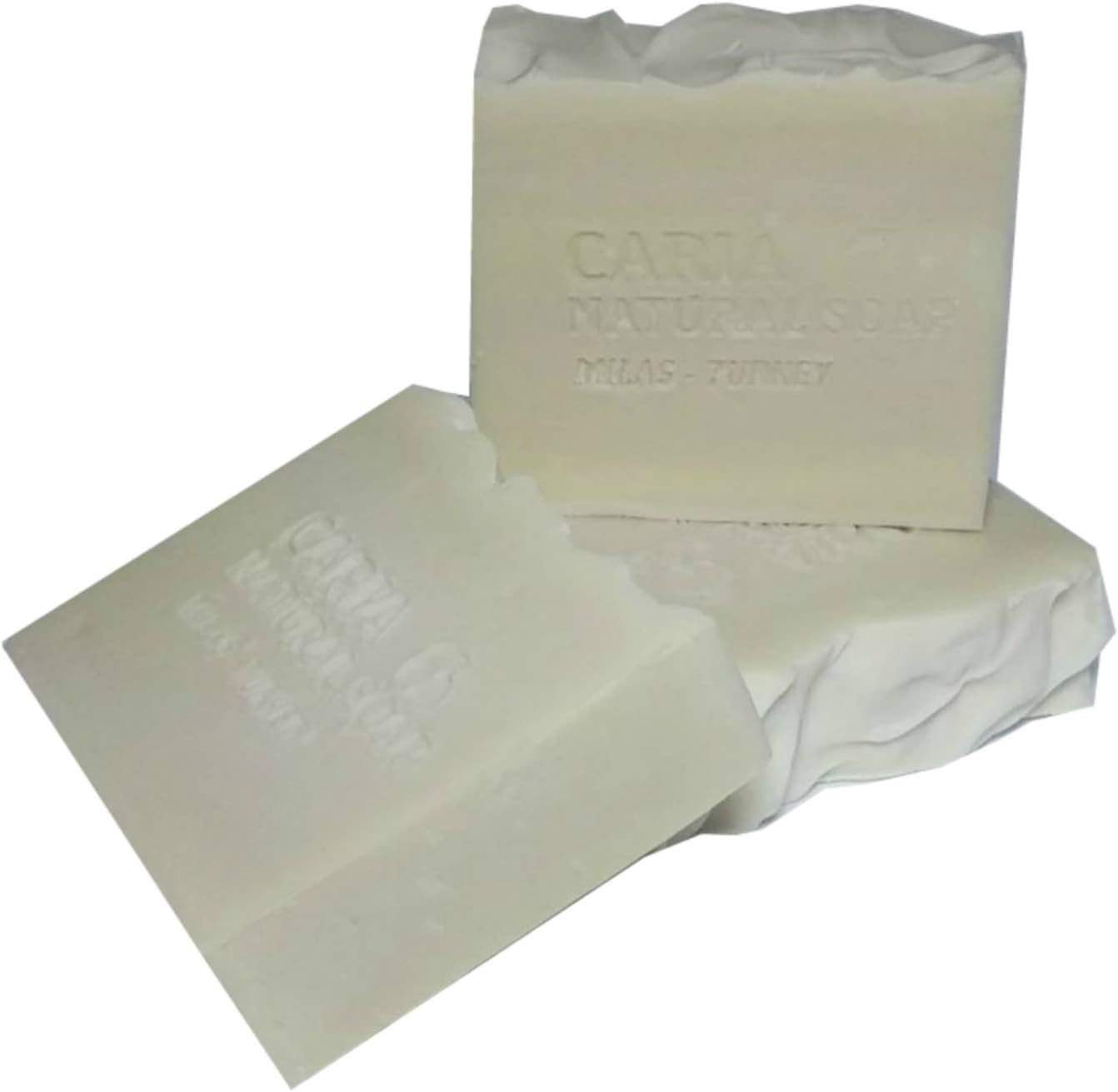 3 x CARIA Pure Castile Olive Oil Soap Bar Natural Fragrance Free Traditional Turkish