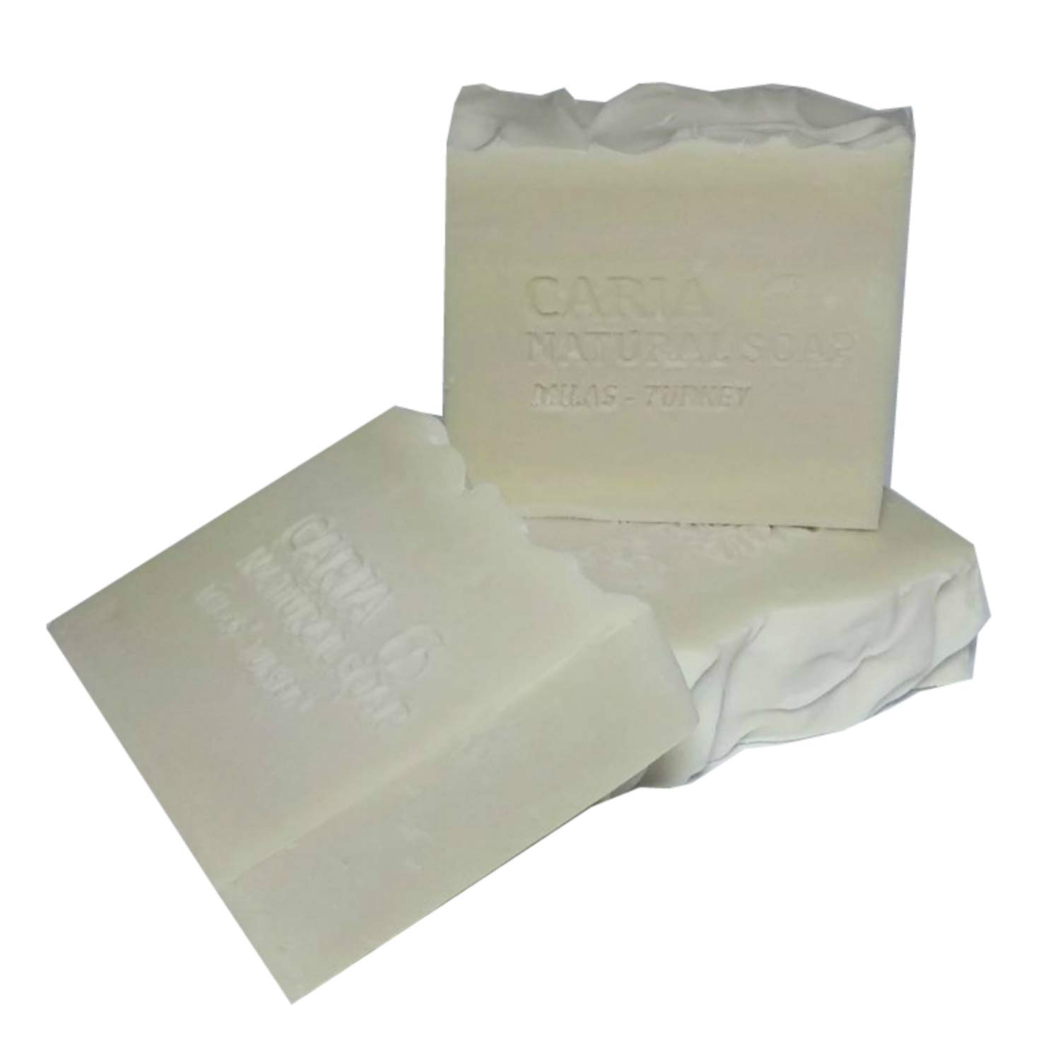 3 x CARIA Pure Castile Olive Oil Soap Bar Natural Fragrance Free Traditional Turkish