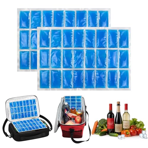 SportEmblema Reusable Ice Pack for Lunch Boxes 2 Pack Large Ice Pack Blanket Cooler Easy to Cut Ice Sheet for Lunch Bag 14.76x10.43 Long Lasting Freeze Ice Packs for Meal Prep Non-Toxic BPA Free