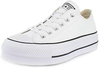 converse bianche basse pelle