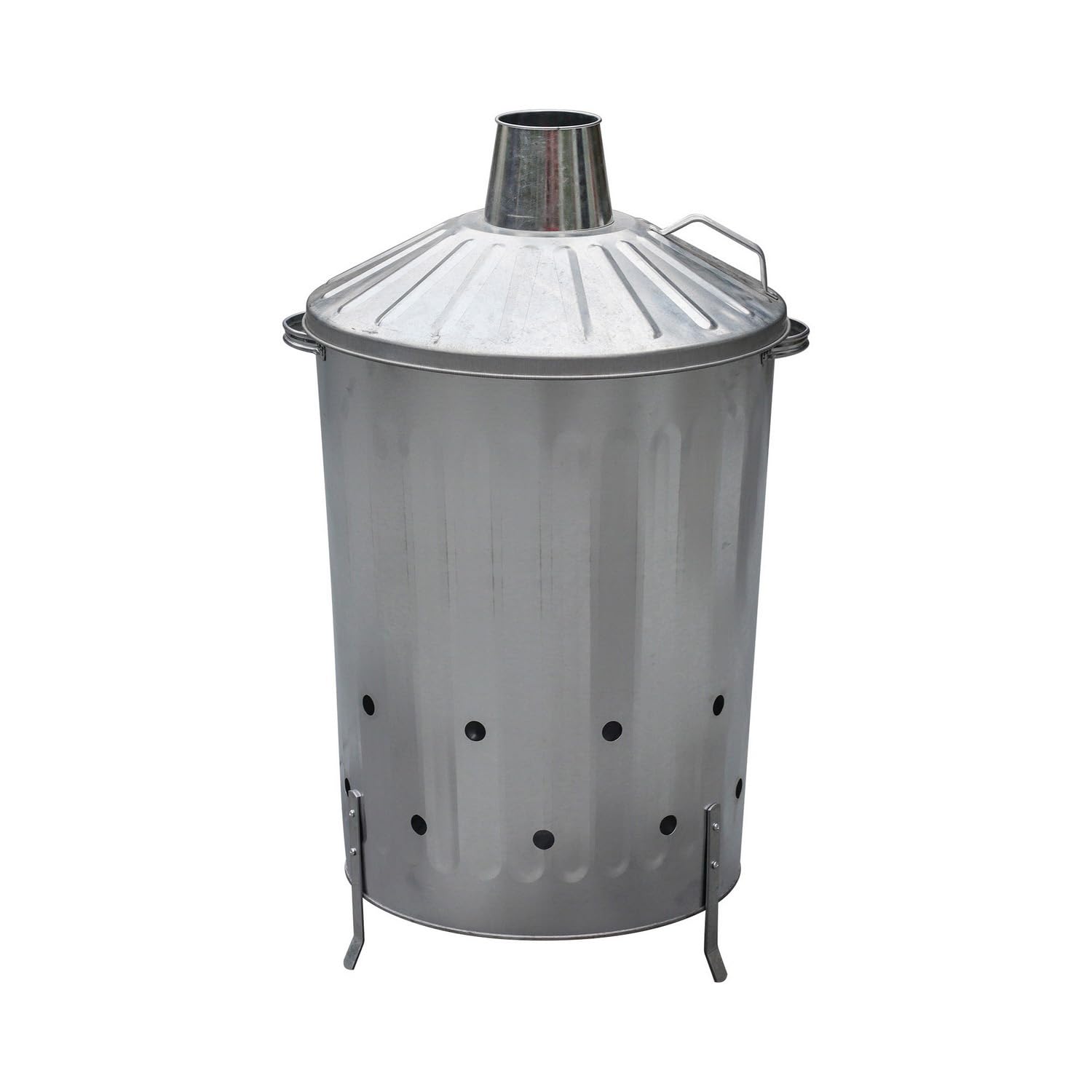 Small Medium Large Extra Large Galvanised Metal Incinerator Fire Burning Bin (90 Litre)