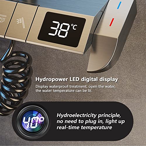 Columna de ducha digital que elimina cambios de temperatura con grifo de mano y cascada 3