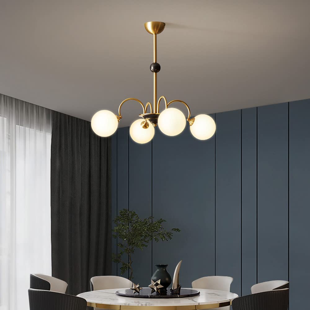 Lustre doré compact pour moderniser un plafond bas - 7