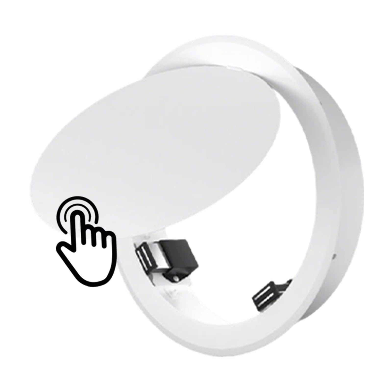LZMZMQ Trampilla Pladur Panel De Acceso Circular para Paneles De Yeso De 15Cm/20Cm/25Cm/30 Cm, Escotilla De Inspección Empotrada con Interruptor Magnético,(40cm/15.7")