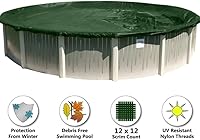 Vista 2 de Supreme Plus - Cubierta de piscina de invierno para piscinas redondas sobre el suelo de 12 pies Verde/Negro Fácil de instalar, protección UV