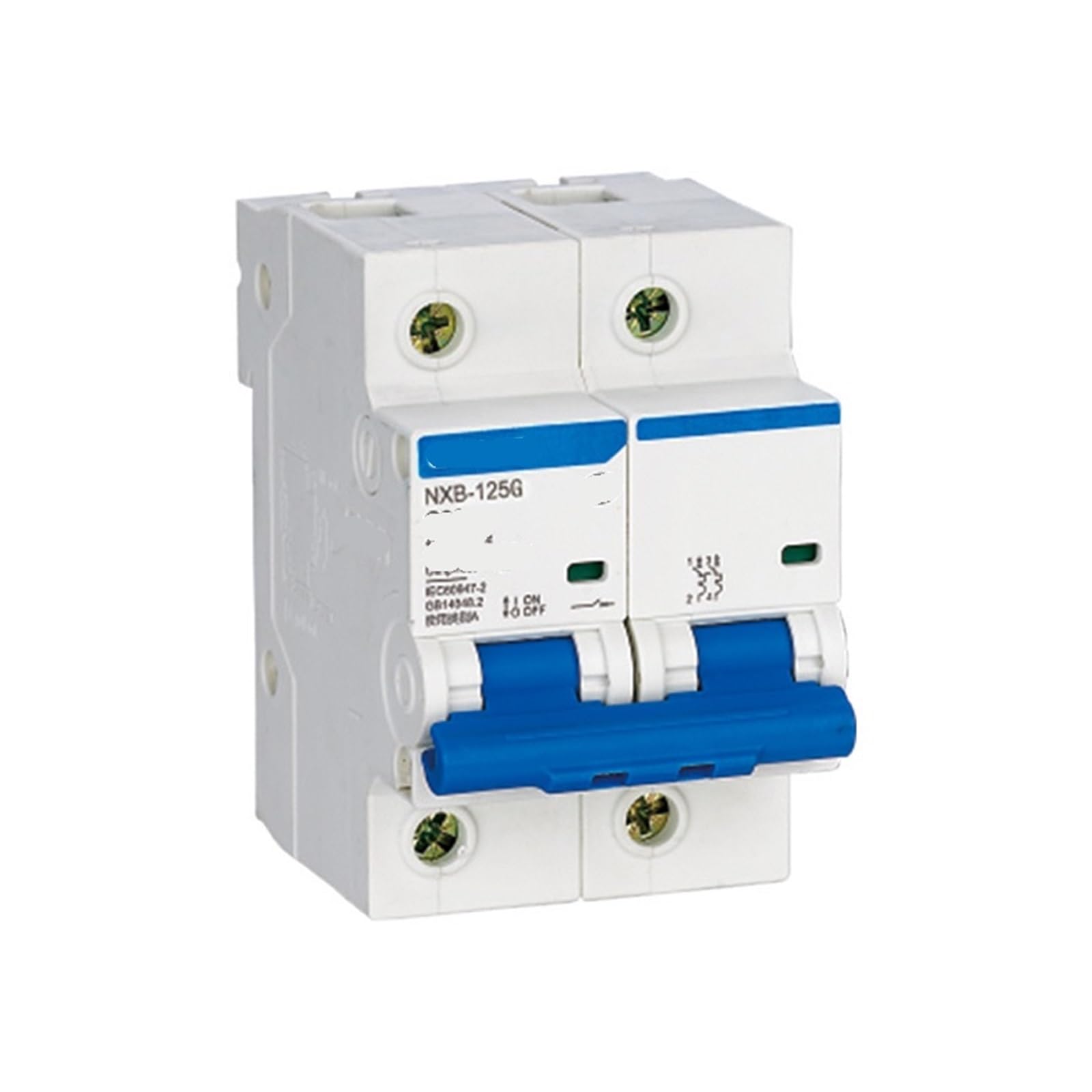 Disjoncteur miniature électrique NXB-125G courbe C et format compact 2P