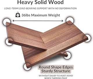Honygebia Leggio in Legno Massello - Supporto in Legno di Sapele con Struttura a Croce, Leggio Aperto per Esposizione e Lettura, Adatto per Arte, Bibbia, Libri di Cucina, Cavalletti, Riviste, Testo