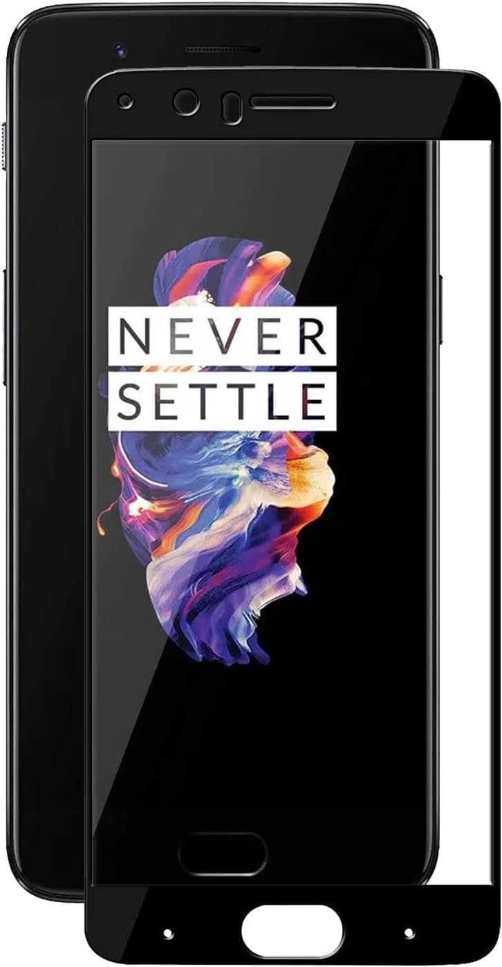 NISHTECH Tempered Glass Screen Protector Compatible for OnePlus 5 with Edge to Edge coverage and Easy Installation kit