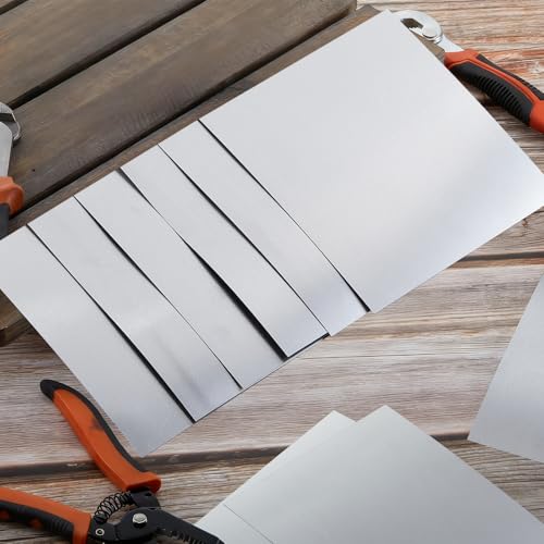 Image of Therwen 10 Pcs Aluminum Flashing Roof Sheet 12 x 12 Inch, Silver