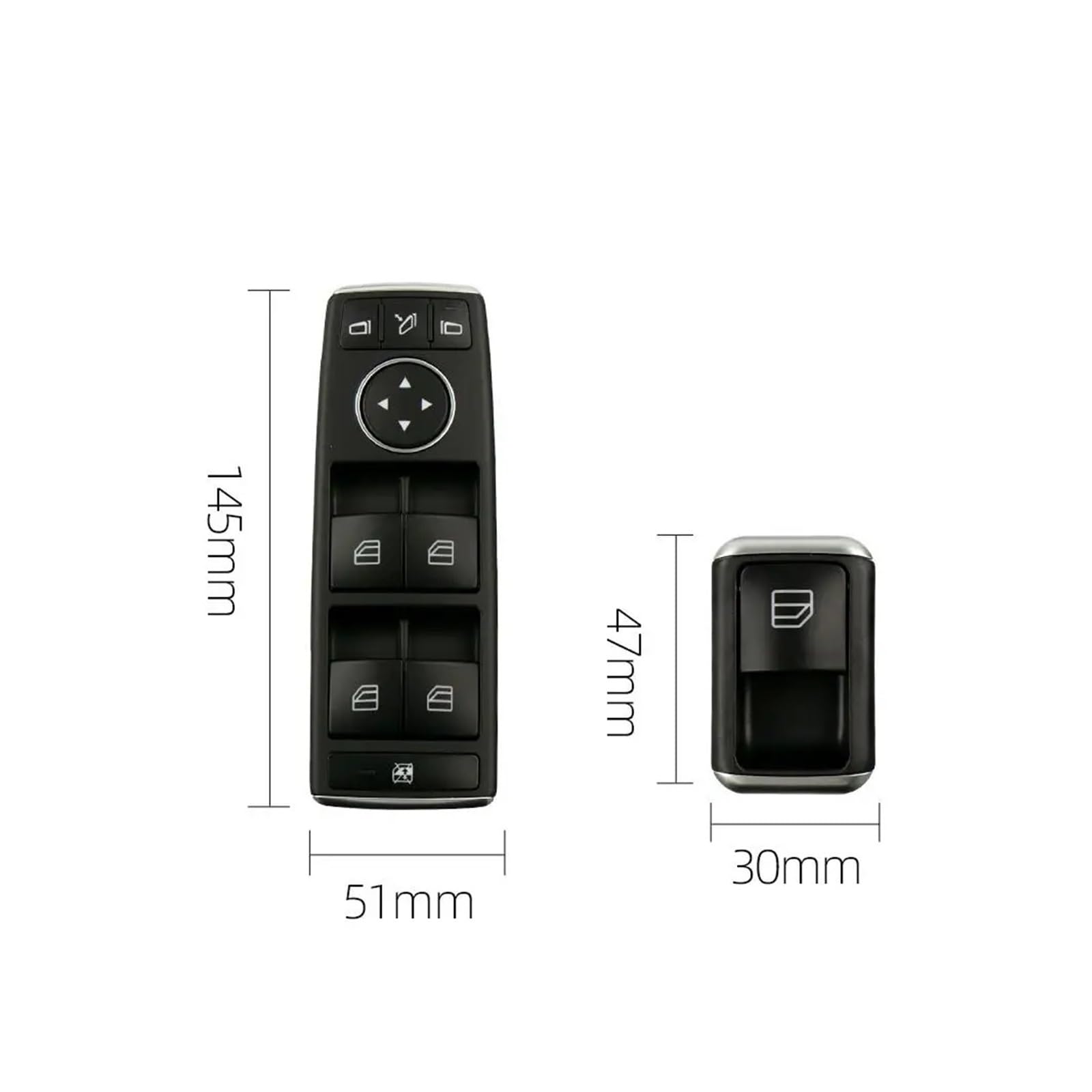 2049055402 Dla C/E Dla Klasy GLK W204 W212 Elektryczny przełącznik szyby głównej Przycisk Przełącznik szyby po stronie kierowcy Przełączniki szyb samochodowych(Model B)