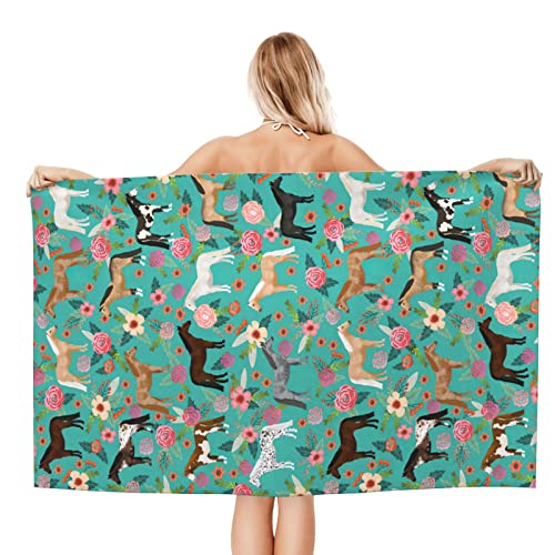 Jasmoder Horses Floral Horse Breeds Microfiber Beach Towels Oversized Soft Beach Blanket Absorbent Quick Dry Bath Towels Pool Towels Travel Beach Towels For Kids Adults #TOP1