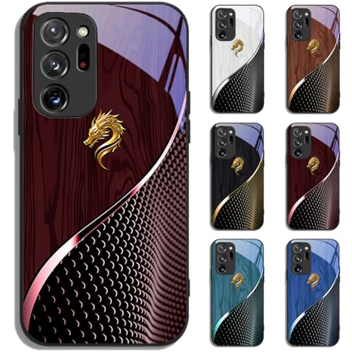 Coque dragon en verre bois pour Samsung S24 Ultra Merryklein rouge
