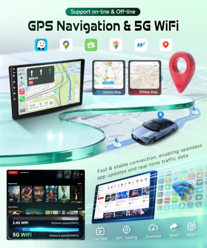 Image of [5GHz-WiFi /Android 15] for Honda Civic 2006-2011 Wireless Carplay Android Car Stereo Support Wireless Android Auto with GPS Navigation AHD Backup Camera FM RDS Radio Receiver EQ SWC 2G+64G