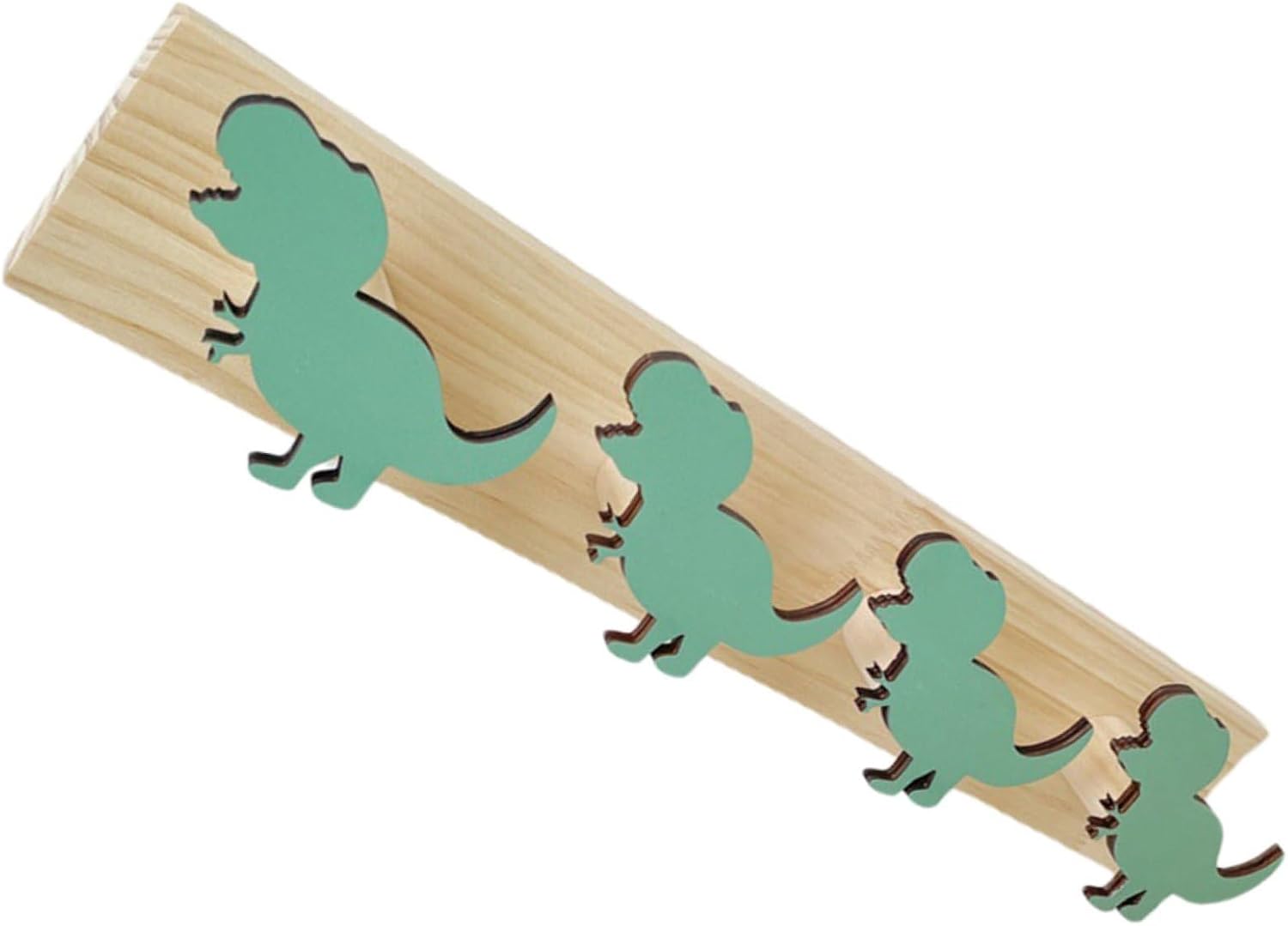 Nordic Green Wooden Wall Mounted Coat Hook Holder Heavy Duty