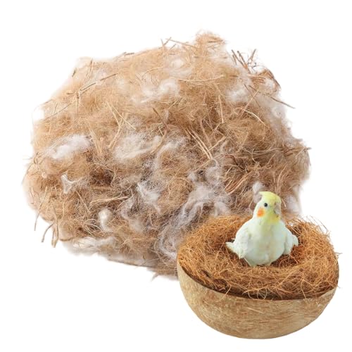 KAHZOR Natürliches Nistmaterial Für Vögel Nistmaterial Für Wildvögel Enthalten Stroh Jute Seide Baumwolle Nistmaterial Für Nestbau Für Kanarienvogel Nest Haustier Vogel Für Futterspender Vögel