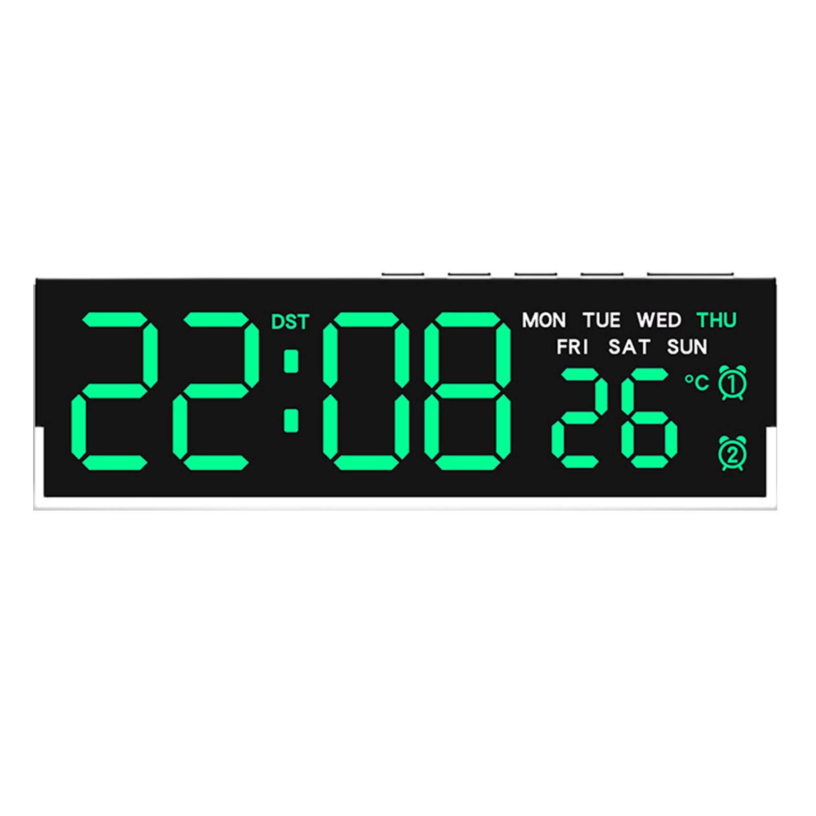 Woedpez Alarm Clocks Digital Clock Night Light Digitals Alarms Clocks with Indoor Temperature Desk for Bedroom Living Room Desk Alarm