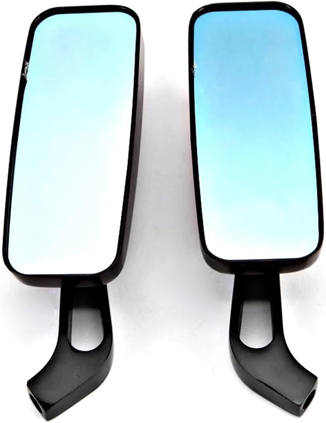 オートバイ ミラー スクーター E-バイク バックミラー Electrombile 背面凸面鏡 8mm 10mm ブラック ブルー オートバイの バックミラー 2 個折りたたみラウンドオートバイミラーオートバイモトクロスバックミラー Electrombile バック オートバイのバック ミラー  2 個 ... バイク ミラー 8/10 ミリメートルオートバイバックミラー黒正方形凸面サイドミラーブルーガラス バイクミラー