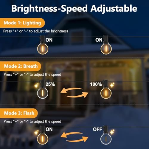 LED Lichterkette Außen 30M G40 LED mit Fernbedienung Outdoor Lichterketten – Ansicht 5