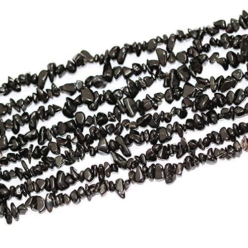 Jodaying 7-8Mm Natural Black Obsidian Gemstone Chips Loose Beads Semi Precious For Jewelry Making Diy Handmade Craft Supplies 1 Strand Per Bag Approxi 34" #TOP2