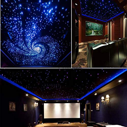 Azimom Bluetooth 32W Rgbw Twinkle Fiber Optic Light Star Ceiling Lighting Kits 800Pcs 0.03 In 13.1Ft End Glow Fiber Strands App/Remote Control Light Source Home Theater Car Headliner Ceiling Décor #TOP6