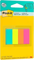 Post-it, 3M, Marcador de Página de Papel 38 mm x 15 mm - 4 Blocos