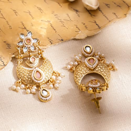 Image of Rubans Chandelier Earrings Traditional Festive Jewellery Gift for Women & Girls