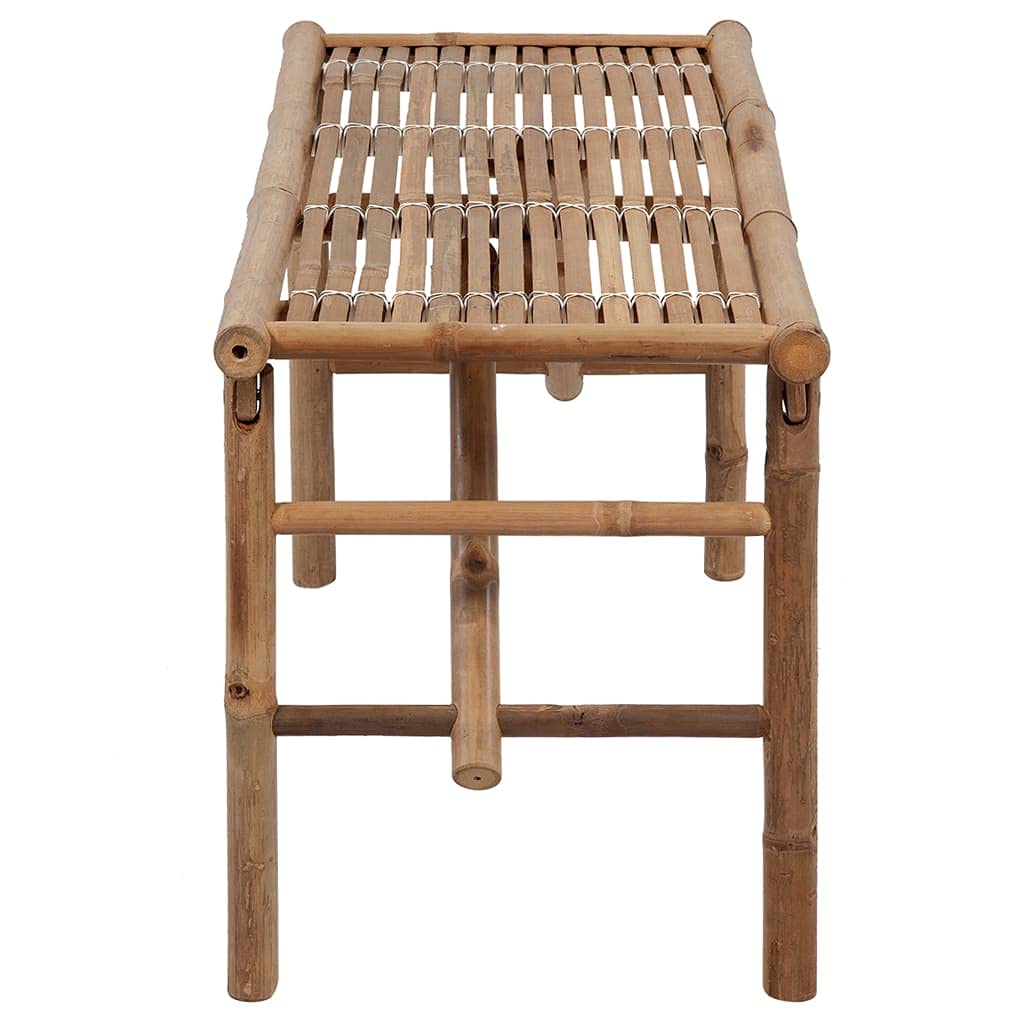 Banco plegable de bambú 118 cm con cojín