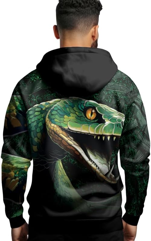 Predators 3D Printed Unisex Hooded Sweatshirt Long Sleeve Pullover Hoodie for Men