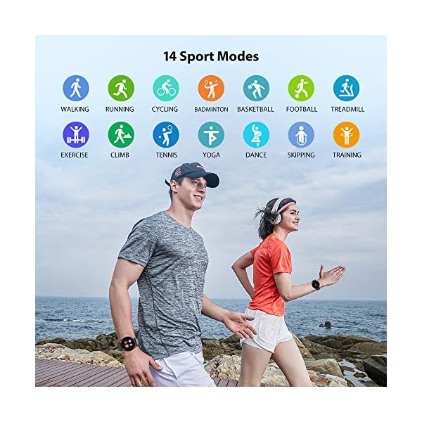 UMIDIGI Smart Watch for Android Phones Compatible with Samsung iPhone, Sleep Tracker Waterproof Smartwatch with Heart Rate Monitor, Fitness Tracker for Women and Men-Uwatch 2S