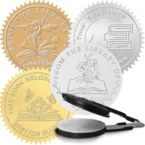 Custom Book Embosser Personalized Only Stainless Steel Clip Customized Text Logo Embosser Clip