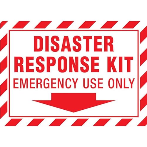 Disaster Response Kit – Emergency Use Only - Safety Signs Metal Sign 8 x 12 Inches – For Wall or Fence
