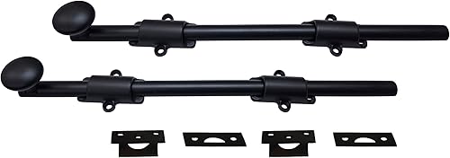 Miniatura 32 de QCAA Perno de puerta holandés de latón macizo, 36 ", latón pulido lacado, 1 paquete, hecho en Taiwán